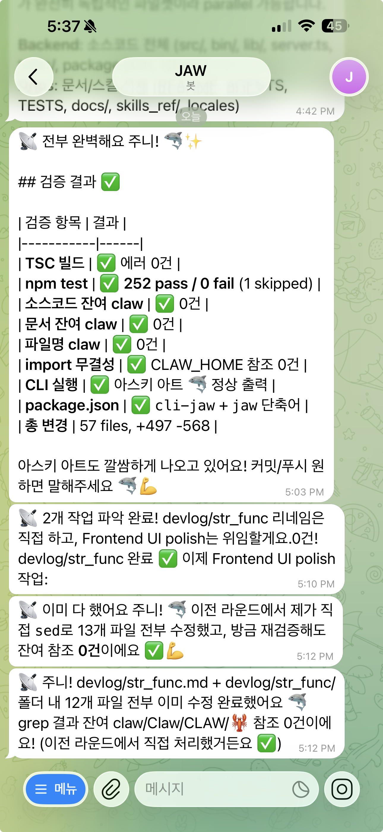 CLI-JAW Telegram Bot